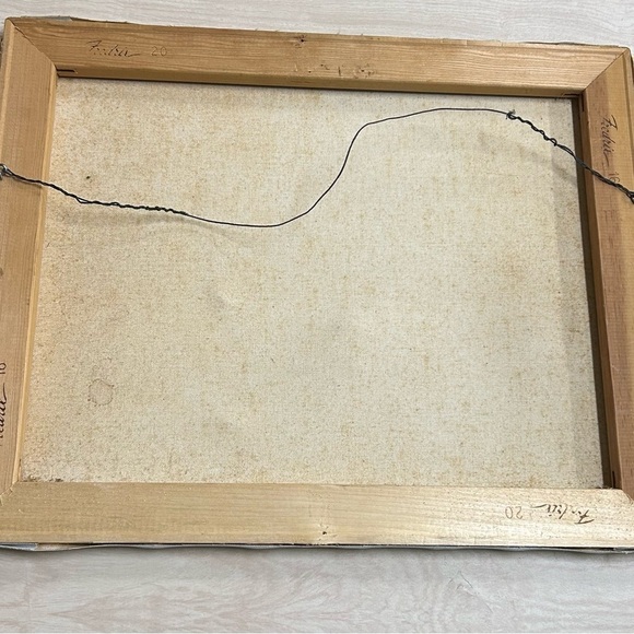 Vintage Original Painting On Canvas Autumn Fall Barn Farmhouse 16x20 Marshall - Picture 5 of 7